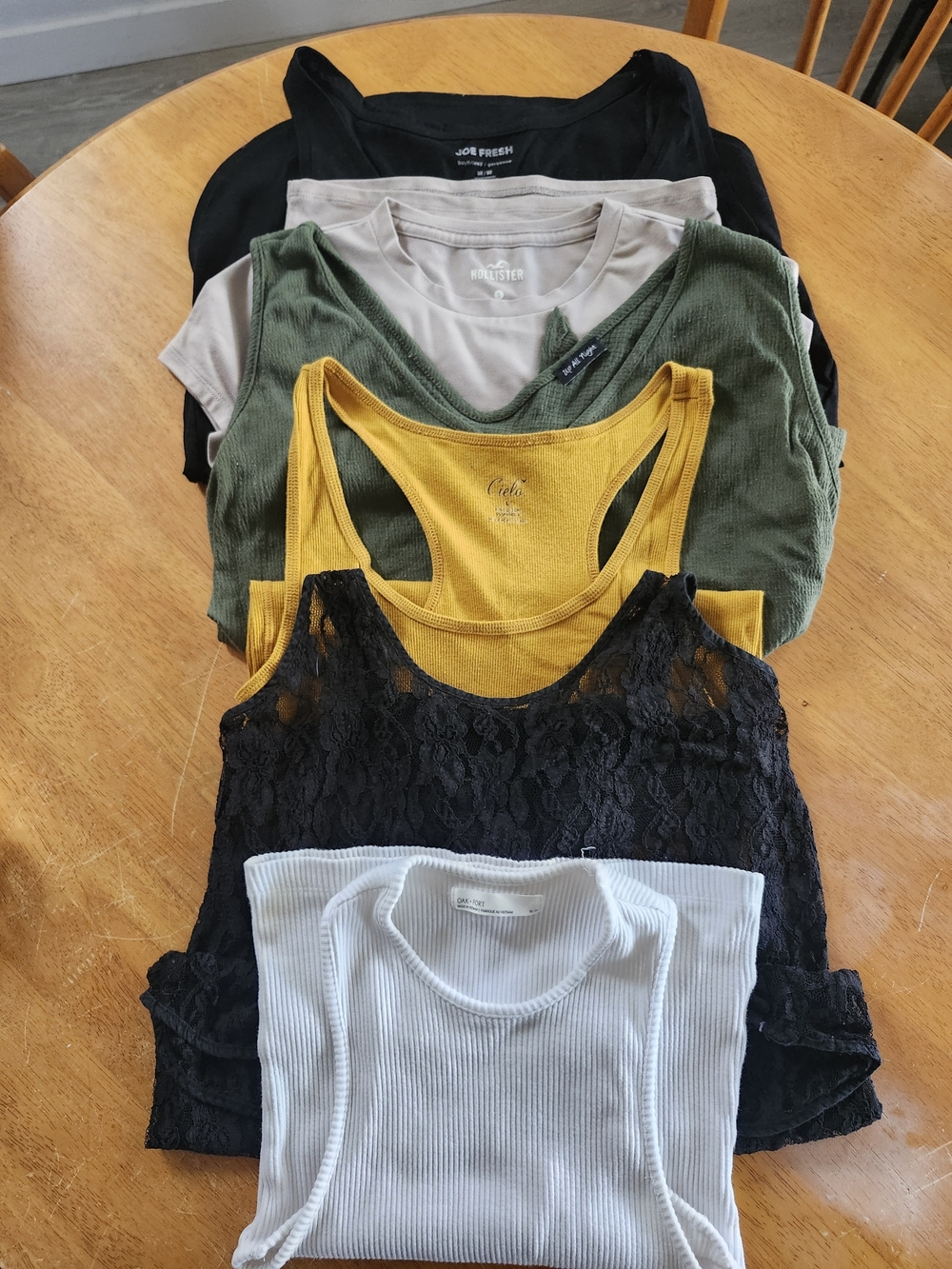 Bundle of 6 Women's Tank Tops & Tees | Size Small/Medium | Neutral Basics Lot